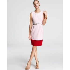 kate spade colorblock sheath dress, light pink